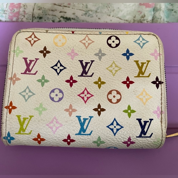 Louis Vuitton Takashi Murakami Multicolor Zip Around Wallet